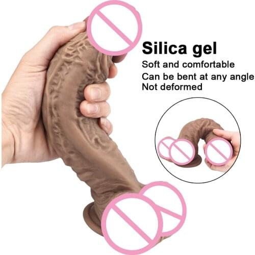 26.5*5cm Big Realistic Strap On Dildo For Women With Brown Dildo Suction Cup Sex Toys For Woman Large Dick Dong Real Penis