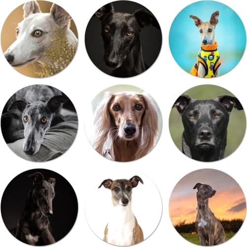 58mm Galgo Greyhound Dog Badge Brooch Pin Accessories For Clothes Backpack Decoration gift