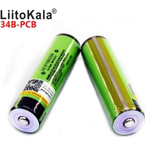 Hot 6PCS/lot New Protected Original Rechargeable battery 18650 NCR18650B 3400mah with PCB 3.7V For Free Shipping