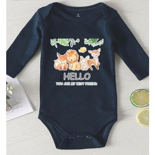 Cartoon Print Cotton Winter Jumpsuit Kids Bodysuit for Newborns Kids' Things Newborn Girl Clothing Baby Boy Clothes