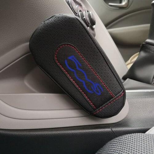 Leather Knee Pad handrail pad Interior Car Accessories For Fiat 500S