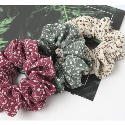Large Scrunchies Small Flower Hair Scrunchie Chiffon Elastic Hair Ring Headwear Vintage Hair Scrunchies Thick Hair Gum Ponytail