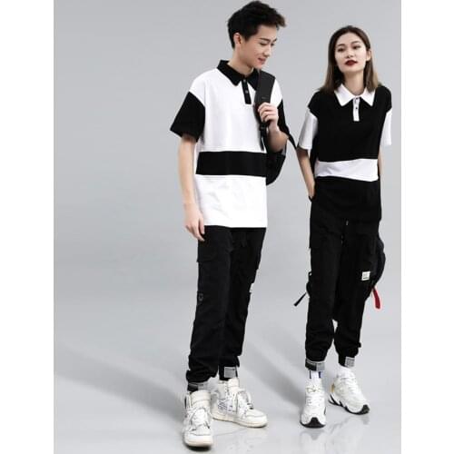 Summer Polo Brand Clothing Cotton Short Sleeve Polo Top Cool Bottom Turn-down Collar Striped Polo Shirt for Men and Women