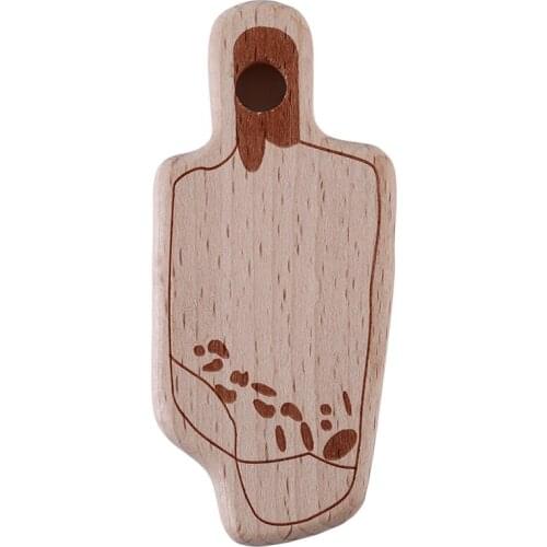 Best Selling New Baby Teether Smooth Wood Ice Cream Shaped Eucalyptus Teether Baby Care Toys