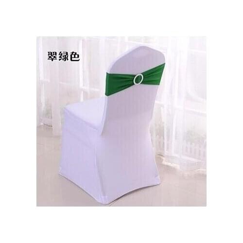 Hot Sale Spandex Bands Lycra Band Chair Covers With Crystal Round Buckle For Wedding & Banquet wholesale 1000pcs