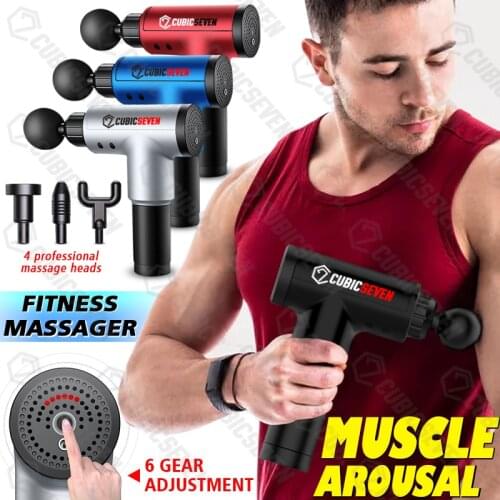 Massage Gun Deep Tissue Massager Therapy Body Muscle Stimulation Pain Relief for EMS Neck and Back Relaxation Fitness Shaping
