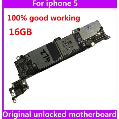 Free Clean unlocked iCloud motherboard for iphone 5 5g Original IOS system logic board with Chips 16GB Good working mainboard