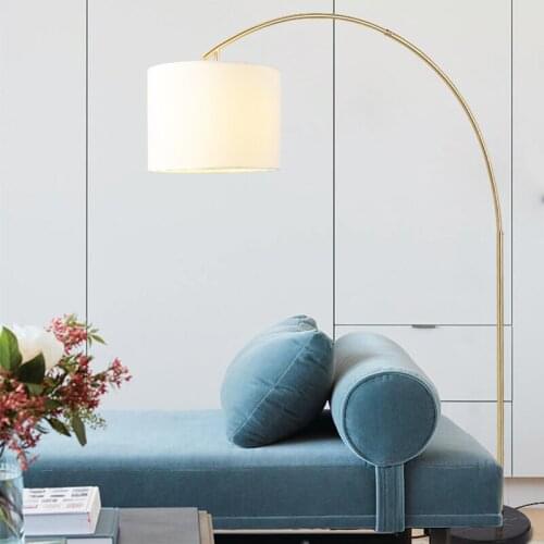 Postmodern minimalist copper floor lamp Nordic creative personality living room sofa bedroom model room decorative lamp