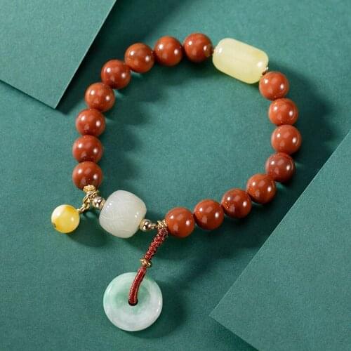 Natural Jade Amber Emerald Bracelets for Women Elastic Infinity Beading Gemstones Bracelets Meaty Agate Luxury Jewelry