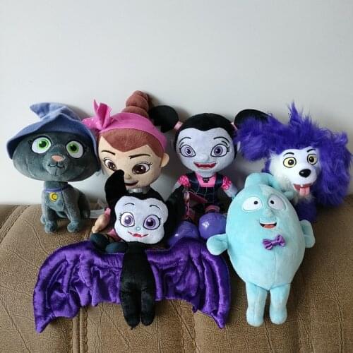6 Styles Disney Original Authentic Jr Vampirina Plush Toy Wolfie Vampire Greogoria Demi Poppy Buttons Limited Childrens Gifts