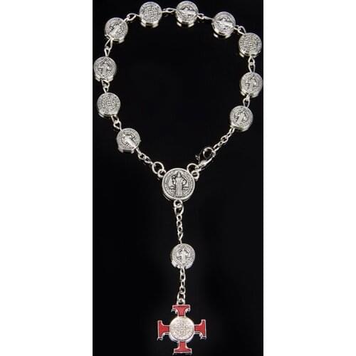 Religious Jewelry Trend The Heart of Jesus Bracelet Crucifixion Statue Bracelet Catholic Gifts Virgin MaryZinc Alloy