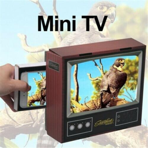 Retro TV Smart Phone Magnifier Mobile Phone Screen Video Amplifier Stand Holder