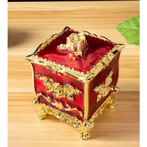 Luxury European Style Plastic Cotton Swab Toothpick Box Living Room Household Cotton Swab Toothpick Sealed Storage Box