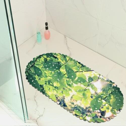 Fresh Flower Picture Balcony Bathroom Mat Hydrophobic Non-slip Door Mat Swimming Pool Public Place Non-slip Mat