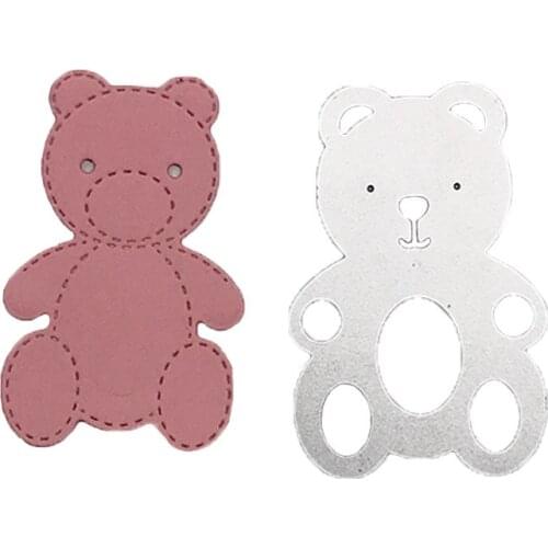 Lovely Bear Cutting Dies for Scrapbooking Metal Hollow Cutters Holiday Gifts Clear Stamps DIY Sticker Letter Art
