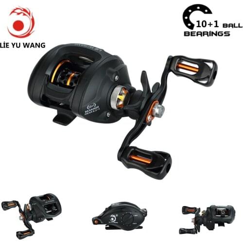 Yumoshi 10+1BB Left Right Bait Casting Carp Fishing Reel BaitCasting Reel Fishing Reels Feeder Carretilha de pesca molinete