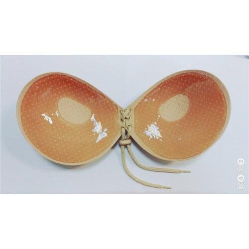 Women Silicone Bra Invisible Push Up Stick On Self Adhesive Front Lacing Bras