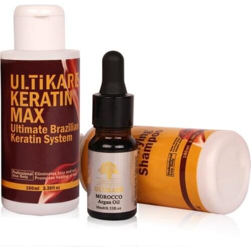 100ml Brazilian keratin 12% treatment Straightening hair Repair and damage hair +purifying shampoo with free oil