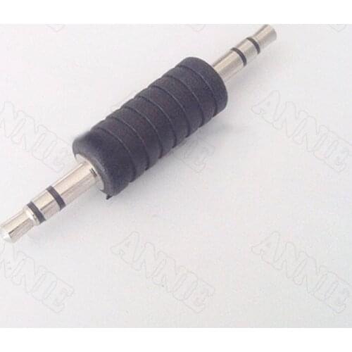 100pcs/lot Stereo Audio Butt Joint Socket TRS Male To Male Jack 3.5mm AUX Straight Joint Connector