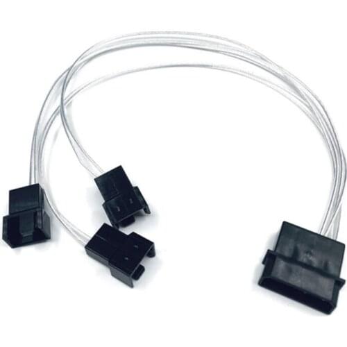 R2LB PWM Connector to Molex Computer Cooler Cooling Fan Splitter Y Power Cable1 for 4 Extension Cable Fan PC Power Supply