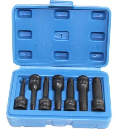 7Pcs 1/2 Inch Drive Impact V-type CR-MO Bit Socket Set For Torque Ratchet Spanner