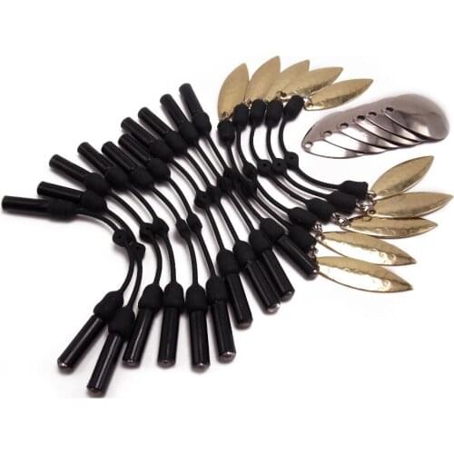 CATCHSIF 21pcs Lure Customization colorado and Willow twin Blades for Fishing Lures and jig Rattles