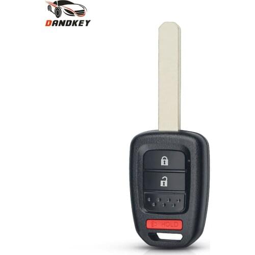 Dandkey 2+1/3 Buttons Car Key Fob Keyless Remote Key Shell Case Fob For Honda Accord 2013 2014 2015 2016 2017 Replacement