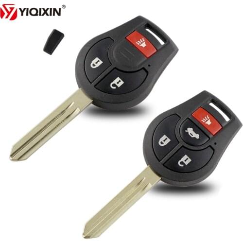 YIQIXIN 3 4 Buttons Remote Car Key For Nissan Qashqai Sunny Tiida X-Trail Cube S SL Rogue 315Mhz PCF7936 Chip