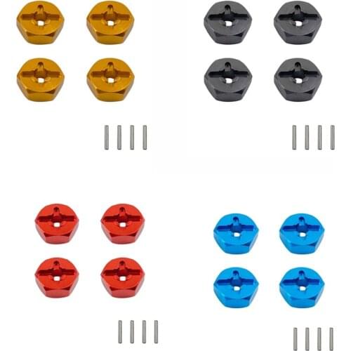 For Wltoys A959 A959-B A969 K929 1/18 RC Car Upgrade Accessories 7mm to 12mm Metal Combiner Wheel Hub Hex Adapter