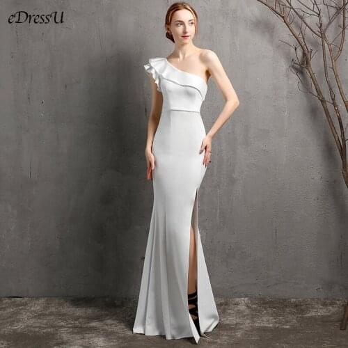 Женские платья на одно плечо EDressU China At AliExpress