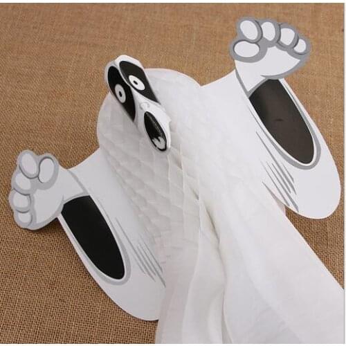 Hot L size Halloween Party Decorations Hangning Ghost For Home Wall Ornaments Halloween Decoration Honeycomb Ball Horror Props