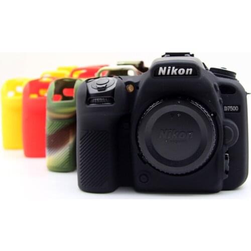 Nice Soft Silicone DSLR Rubber Camera Protective Body Cover Case Skin For Nikon D7500 Camera Bag
