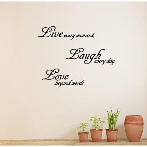 Cute Live every moment Home Decoration Accessories For Living Room Bedroom Wall Art MURAL Drop Shipping