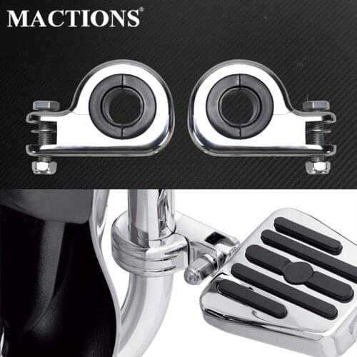 Motorcycle 1.25" 32mm Foot Peg Mounting Kit Chrome Highway Footpeg Footrest Pedal Mounts Clamp For Harley For Yamaha For Honda