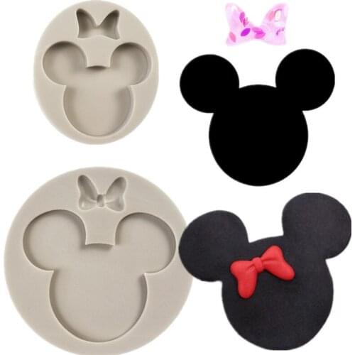Cartoon Cute Mouse Head Silicone Cake Mold Cake Decoration Silicone Mold DIY Silicone Fondant Mold Baking Tools