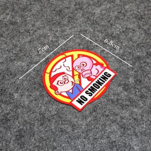 NO.S260 GalonDeco G040 No Smoking Indoors Warning Stickers Car Interior Cartoon 3M Waterproof Stickers and Decals