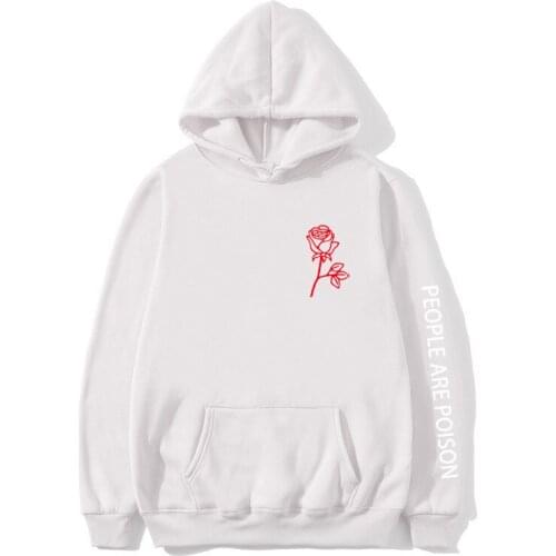 New Fashion 2019 Autumn Winter Latest Harajuku Poison Rose Print Hoodies High Quality Men Women Hip Hop Streetwear Clothing