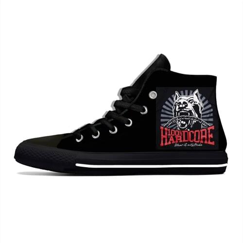 Hardcore Music Masters Novelty Design Fashion Lightweight High Top Canvas Shoes Men Women Casual Breathable Sneakers