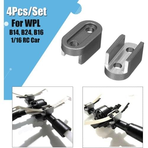 Upgrade Spare Parts Shock Absorber 4Pcs Fixed Seat For WPL B14 B24 B16 1/16 RC Car Silver Metal Accessories Cooler