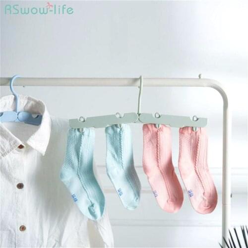 10Pcs Portable Travel Folding Hanger Outdoor Travel Multi-function Drying Rack Non-slip Hanger For Clothing Hanger