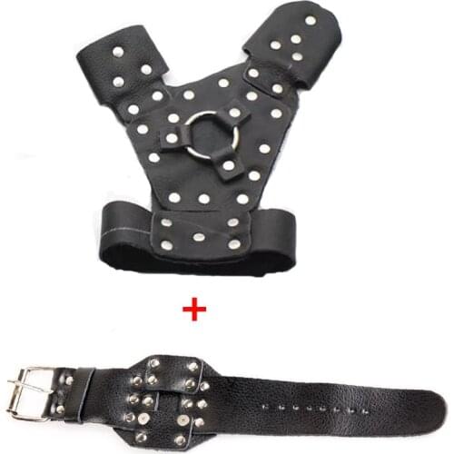 Bow and arrow slingshot slingshot fishing reel archery protection hand gloves left and right hand outdoor tools