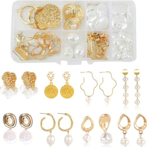 Christmas Elements Earrings Snowman Snowflake Christmas Tree Crystal Accessories Material Christmas Earrings DIY Set Combination