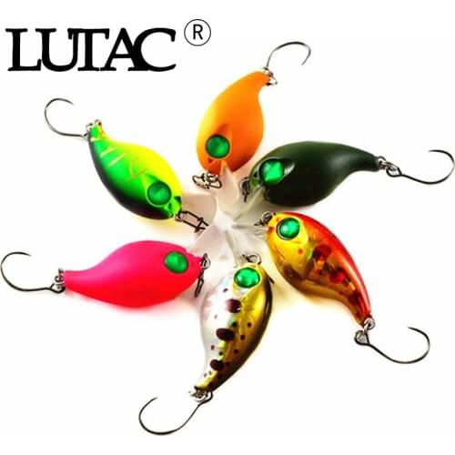 LUTAC mini baby crank hard bait owner hook Japanese crankbaits fishing tackle 28mm 2g China lure