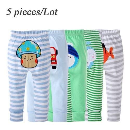 PP Pants 5 Pieces A Lot Baby Trousers Kid Wear Busha Baby Pants Cartoon Boy Girl Infant Toddlers Clothing Creppers Cotton Pant
