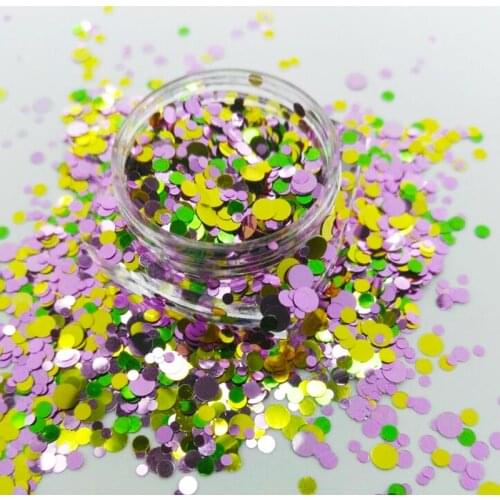 Mixed Dots Chunky Glitter Pots Nail Face Eye Shadow Glitter Powder Pots Tattoo Festival Body Nail Art Decoration Flake Pots
