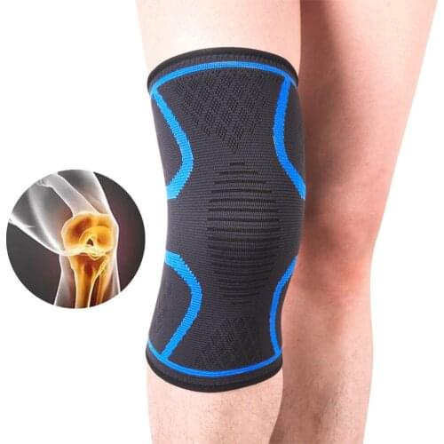 1Pcs Sports Compression Knee Brace Support Pad Guard Arthritis Pain Gym Protector Knitted Nylon Sports Kneepads