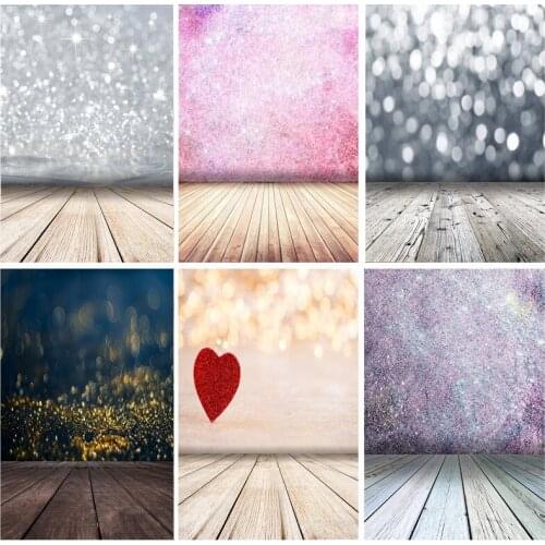 Light Spot Bokeh Glitter Wooden Floor Portrait Photography Backdrops Props Photo Studio Backgrounds 21222 LX-04