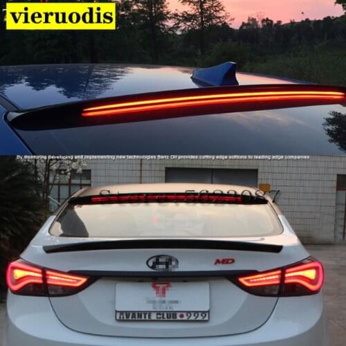 LED Roof Long Surface-Emitting Spoiler NKA Black For Hyundai Elantra AVANTE MD 2011-2015