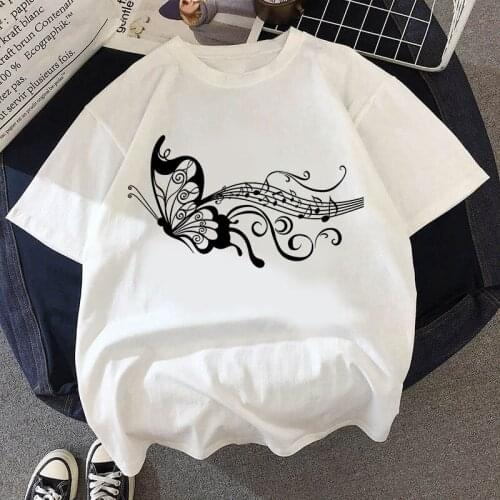 Girls Tops Music Festival T-shirt Printing Harajuku Graphic Hot Selling 90s T Shirts Women Casual White Tops Casual T Shirt
