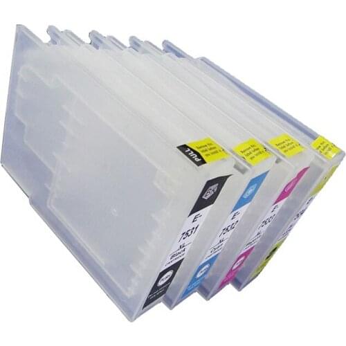 Vilaxh T7551-T7554 Empty Refill Ink Cartridges For Epson Workforce WF 8010DW 8090DW 8510DW 8590DW printer with chip